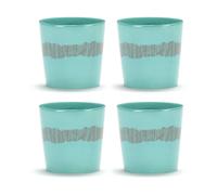 Serax Tasse à café Ottolenghi Feast 25 cl lot de 4 Azure stripes-red