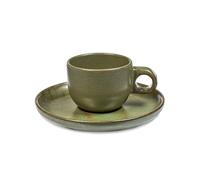 Serax Tasse à espresso avec soucoupe Surface 10 amogreen