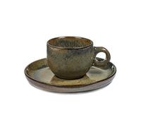 Serax Tasse à espresso avec soucoupe Surface 10 cl Indi grey