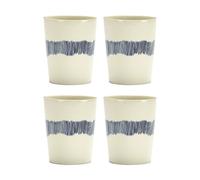 Serax Tasses à thé Ottolenghi Feast 33 cl lot de 4 White stripes-blue