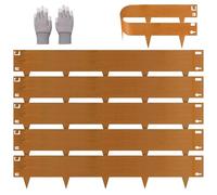 SERdeerCH 6X Cortenstahl-Rasenkanten, 106x20 cm - Stable Mähkanten mit Erdspießen. für Beete, Garten Oder Hof. Wetterfest & Leicht zu installieren