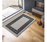 Serdim Rugs 413 Gris 50 x 80 Paillasson antidérapant en Forme de recque-Lavable en Machine, Nylon, 50x80 cm Rectangle