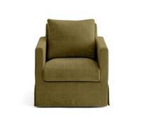 Serena - housse en velours texturé pour fauteuil - Vert Olive