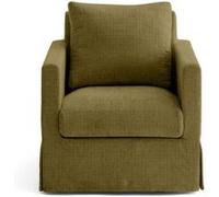 Serena - housse en velours texturé pour fauteuil - Vert Olive $cou G