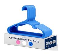 SereneLife 40 Cintres en Plastique pour Enfants - Cintres Antidérapants pour Bébé, Économiseurs d'Espace avec Design Mince pour Organiser Les Vêtements
