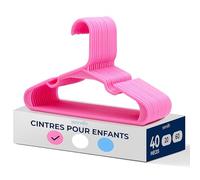 SereneLife 40 Cintres en Plastique pour Enfants - Cintres Antidérapants pour Bébé pour Placard, Design Mince Économiseur d'Espace pour Organiser Les Vêtements