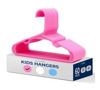 SereneLife 60 Perches en Plastique pour Enfants - Perches Antidérapantes pour Bébé, Design Mince et Économie d'Espace pour Organiser Les Vêtements, Vêtements Infantiles, Enfants et Nouveau-Nés (Rose)