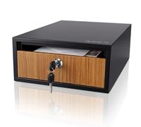 SereneLife Boîte aux Lettres Murale avec Serrure, Acier Galvanisé, Grande Capacité - pour Courrier Extérieur, Maison et Bureau, Design Moderne Noir