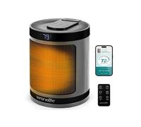 SereneLife - Chauffage d'appoint Electrique - 1500W - avec Thermostat, Télécommande, Minuterie de 12 Heures - avec Wi-Fi pour Maison et Bureau - 15 x