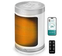 SereneLife Chauffage Électrique Portable 1500W avec Wi-Fi et Thermostat - Radiateur d’Intérieur Intelligent avec Télécommande, Minuteur 12h et Sécurité Anti-Retournement