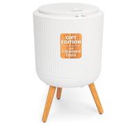 SereneLife Chauffe-serviettes 12 L autonome - Chauffage spa compact avec minuterie et arrêt automatique, fonction arôme, indicateur LED, s'adapte à 1 grande serviette ou peignoir