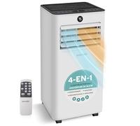 SereneLife Climatiseur Mobile 10000 BTU (2,93 kW) avec Chauffage, Petit Climatiseur avec Déshumidificateur et Ventilateur, Couverture 42 m², Télécommande et Kit de Montage Fenêtre