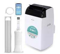 SereneLife Climatiseur Mobile 12000 BTU (3,52 kW), Wi-Fi, 3 En 1 Refroidissement, Déshumidification et Ventilation, Silencieux, Roulettes, Minuterie, Jusqu’à 40 m²