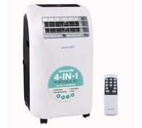 SereneLife Climatiseur mobile 4 en 1 : refroidisseur d'air, ventilateur, déshumidificateur + chauffage - Climatiseur portable avec tuyau d'évacuation, télécommande & kit pour pièces jusqu'à 42 m²