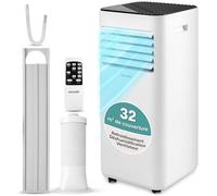 SereneLife Climatiseur Mobile 7000 BTU 28 m² - Climatiseur Portable avec Évacuation, Climatisation Mobile 3 en 1 Ventilateur Déshumidificateur, Kit Fenêtre Inclus, Silencieux 54 dB