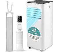 SereneLife Climatiseur Mobile 7000 BTU 28 m² - Climatiseur Portable avec Évacuation, Climatisation Mobile 3 en 1 Ventilateur Déshumidificateur, Kit Fenêtre Inclus, Silencieux 54 dB