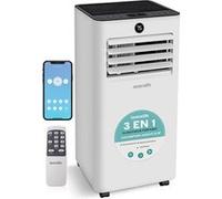SereneLife Climatiseur Mobile 7000 BTU avec Évacuation - Climatisation Portable WiFi 3 en 1 Silencieuse - avec Déshumidificateur, Ventilateur et Kit Fenêtre