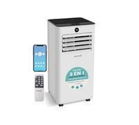 SereneLife Climatiseur Mobile 7000 BTU avec Evacuation - Climatisation Portable WiFi 3 en 1 Silencieuse - avec Déshumidificateur, Ventilateur et Kit