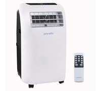 SereneLife Climatiseur Mobile Silencieux,7K BTU, Climatiseur Portable 3-en-1 avec Fonction Déshumidificateur Intégrée, Mode Ventilateur, Télécommande, Kit d'Évacuation Complet pour Fenêtre,Blanc
