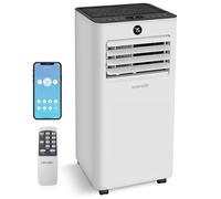SereneLife Climatiseur Portable 9000 BTU WiFi, Climatiseur Mobile Compact avec Télécommande - Clim 3-en-1 Rafraichisseur d’Air Ventilateur, Kit Fenêtre pour Maison Bureau
