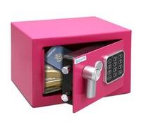 SereneLife Coffre-Fort Numérique en Acier - 23x17x17 cm - Sécurité Électronique + Clé - Rose