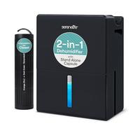 SereneLife Déshumidificateur 2,7 L-Déshumidificateur à Semi-Conducteurs avec Arrêt Automatique, Dégivrage, Minuterie et Mode Sommeil, Contrôle de l’Humidité, Réservoir 2,3 L, Fonctionnement Silencieux