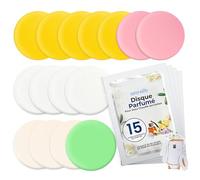 SereneLife Disques Parfumés - 15 Senteurs Parfumées Longue Durée pour Seau Chauffe-Serviette & Diffuseur - Taille Pratique Compatible avec la Plupart de Désodorisant, Arôme Frais 30 à 60 Jours