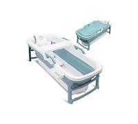 SereneLife Ensemble de Baignoire Portable - Pliable - 152 cm - Eclairage LED - Coussin - Tuyau de Vidange Extensible - Douche - Rouleaux de Massage