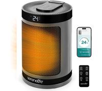 SereneLife : Radiateur soufflant 1500W, technologie PTC en céramique, fonctionnement silencieux et économe en énergie, thermostat Wi-Fi