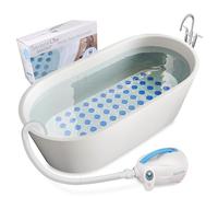 SereneLife Tapis de Bain à Bulles, Tapis pour Baignoire avec Massage à Air et Télécommande, Imperméable, Antidérapant, Intensité des Bulles Ajustable, Diffuseur de Parfums