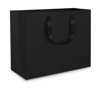 Serenelight 10 pièces Sac Cadeau Grand Format Noir - 250gsm Pochette Emballage en Papier Kraft Noir Black Gift Bags - Sachet Cadeaux Anniversaire Homme（32x11.5x28cm ）