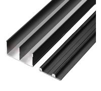 Serenitison Kit de roulettes pour Portes Coulissantes,Rail et roulettes for Porte Coulissante Dissimulée,Rail Porte Coulissante,Rail Porte Coulissante Double,pour Placard,Armoire,Porte Pliante