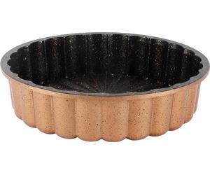 Serenk Fun Cooking 11-Inch Nonstick Tart Pan, Round Quiche and Pie Baking Pan, Die-Cast Aluminum with Granite Coating, Dishwasher Safe, Yellow