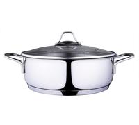 Serenk Modernist Saute Pan, poêle en acier inoxydable, 2.64 Quarts Cooking Pan, Encapsulated Bottom, Dishher Safe Induction Cookware, 9.45 in/24 cm, 85 oz/2.5 L