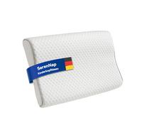 SerenNap Coussin ergonomique en mousse à mémoire de forme pour enfant de 3 à 10 ans - Avec housse en coton Öko-Tex - 30 x 51 x 4/6 cm - 2 hauteurs différentes