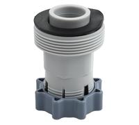 Serenophile Adaptateur de tuyau de piscine, raccord de 3,8 à 3,2 cm pour pompes Intex Bestway, raccord de valve anti-fuite en plastique gris, accessoire de jardin facile à installer