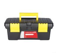 Serenophile Boîte à outils en plastique de 25,4 cm à une couche, boîte à outils de quincaillerie à une seule couche pour accessoires de perceuse pour machines agricoles