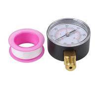 Serenophile Jauge de pression à montage inférieur, jauge de filtre de piscine, jauge de 60 psi, lecture précise, acier inoxydable, cadran antireflet, pour filtres à sable Hayward Pro Series S140T