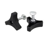 Serenophile Lot de 2 écrous et boulons de poignée en plastique pour tondeuse à gazon - Avec vis de 50 mm de longueur et 6 mm de diamètre