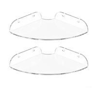 Serenophile Lot de 2 étagères d'angle irisées en acrylique transparent pour salle de douche, bureau - Étagère style échelle peu encombrante de 17,8 cm (transparent)