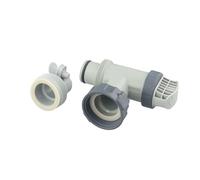 Serenophile Lot de 2 valves à piston de piscine, adaptateur de tuyau de type B, valve d'arrêt pour piscine Intex, plastique robuste avec joints, pièces de rechange