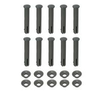 Serenophile Lot de goupilles et joints de rechange P61796 pour piscines Bestway Pro MAX en acier - 60 mm de long, plastique, gris, lot de 6 ou 10