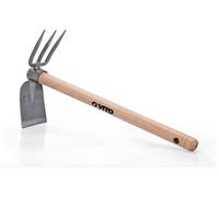 Vito – Serfouette fourche 3 dents et panne – Manche bois, INOX et fer forgé – À la main