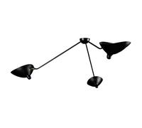 Serge Mouille Plafonnier Araigne 3 Noir & Laiton Fixe