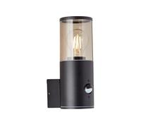 SERGIORO Applique extérieure avec détecteur - Noir dépoli - E27 20W - Ampoule non incluse