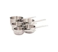 Baumalu Batterie de Cuisine en Acier Inoxydable 5 Pièces, 12 à 20 cm, Compatible Tous Feux Dont Induction, Gris