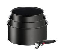 Série de 3 casseroles aluminium 16/18/20cm + 1 poignée noir - Tefal - L3979202 - ingenio eco resist