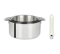 Série de 3 casseroles Mutine amovibles 16 à 20 cm + 1 poignée blanche