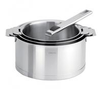 Série de 3 casseroles Strate + 1 poignée amovible inox Strate