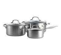 Série de 3 pièces Geneva : Casserole 16 cm + Faitout 20 et 24cm - Greenpan - Argent - Céramique Argent G